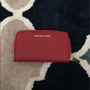 Michael Khors Red Wristlet